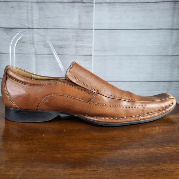 Aldo Mens Brown Leather Classic Casual Square Toe Slip On Loafer Size 9.5 - Picture 5 of 8